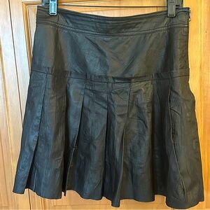 Etcetera Pleated Leather Skirt EUC Size 4